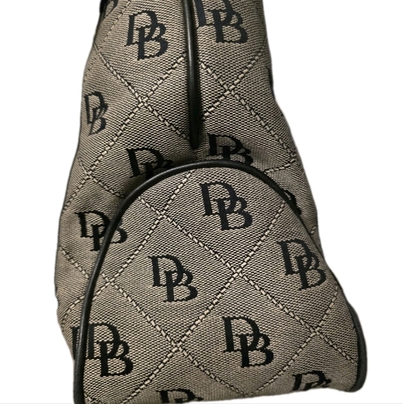 Dooney & Bourke 1975 Signature Satchel Shoulder Bag Designer Black/Gray DB134V - Picture 6 of 16